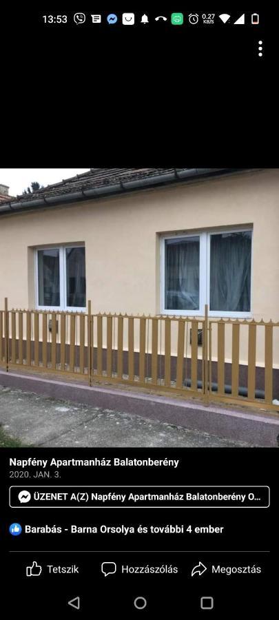 Napfény Apartmanház Balatonberény Kültér fotó